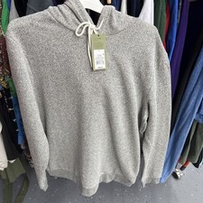 Goodfellow Co. Men's Textured Fleece Hooded Sweatshirt LARGE Gray Pockets