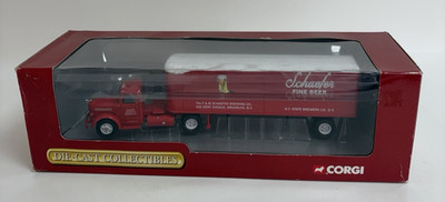 Corgi 50702 Mack L J Semi Fruehaug Container Diecast Truck Schaefer Brewing 1:50