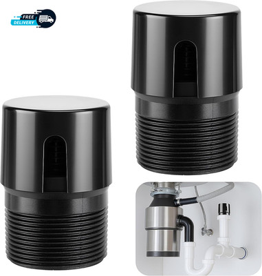 2 Pcs Inch NPT ABS in Line Vent Black Air Admittance Valve to Prevent Sewer