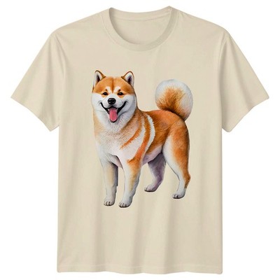 Akita Hunderasse Tiere Herren T-Shirt Damen Tee Grafik Unisex Oberteil