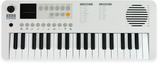 Axus 37 Mini Portable Keyboard in Arctic White - Fun Electric Piano for Beginner