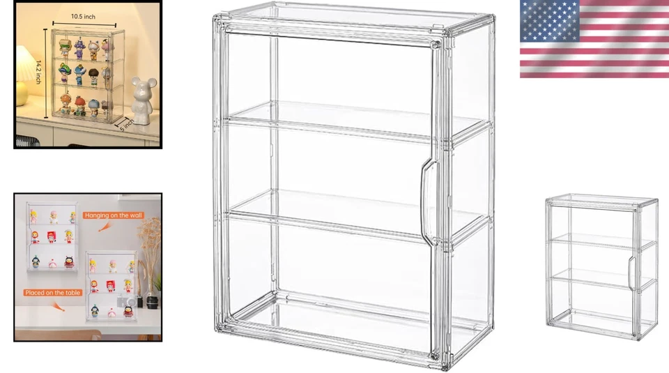 Clear Acrylic Showcase for Action Figures - 3 Pack - Image 2 of 4
