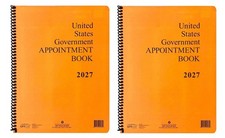 2027 Unicor US Government Fed Weekly Appt Book, Spiral 11"x 9", Jan - Dec, Qty 2