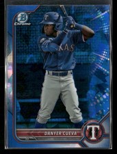 2022 Bowman Draft Sapphire Edition Danyer Cueva BDC-148 Texas Rangers