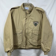 Vintage Great Lakes Hybrids Michigan Farmer Bomber Jacket Up Stream USA Made XL