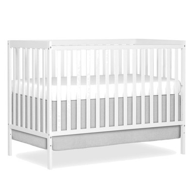 Elegant 5-in-1 White Crib - Toddler, Day & Full Bed Conversion Safe Design