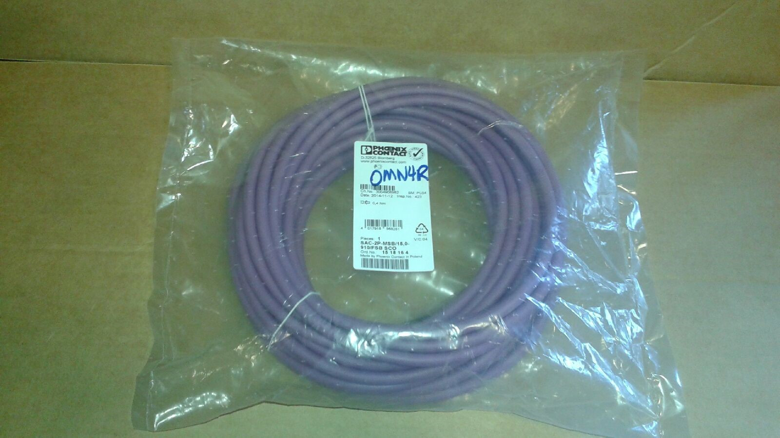 Phoenix Contact SAC-2P-MSB/15,0-9A0/FSB SCO Bus System Cable Factory Sealed-Fact img