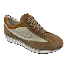 SCARPE SNEAKERS UOMO GUARDIANI NEW GOMON SU76371D PELLE MARRONE ORIGINALE PE