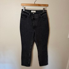 Abercrombie Curve Love 90's Slim Straight Ultra High Rise Jeans Black 26/2XS