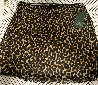   Wild Fable Leopard print mini skirt Size SMALL 
