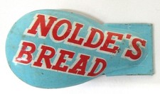 older NOLDE'S BREAD advertising premium tin clicker cricket MADE USA a2