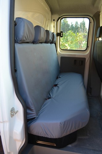 Tailored Waterproof Grey Rear Chassis Seat Covers for Renault Master 2010-2024 - Picture 2 of 2