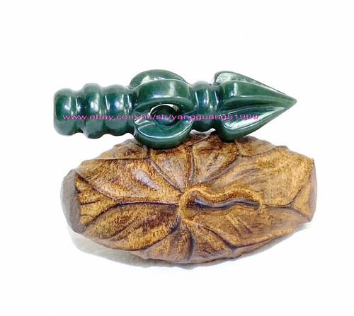 Colgante Arma Vajra Jade Natural Hotan Unisex Jade Vajra Collar Colgante Y032 - Imagen 50 de 88