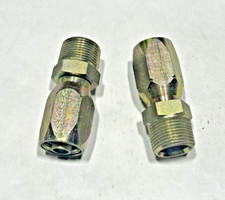 (2) 42512N-112 WEATHERHEAD Steel 3/4" MPT Rigid Male Reusable Field Attachable