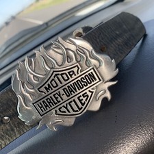 Vtg Harley-Davidson  belt  And Buckle Sz 28. Pewter  Year 2000