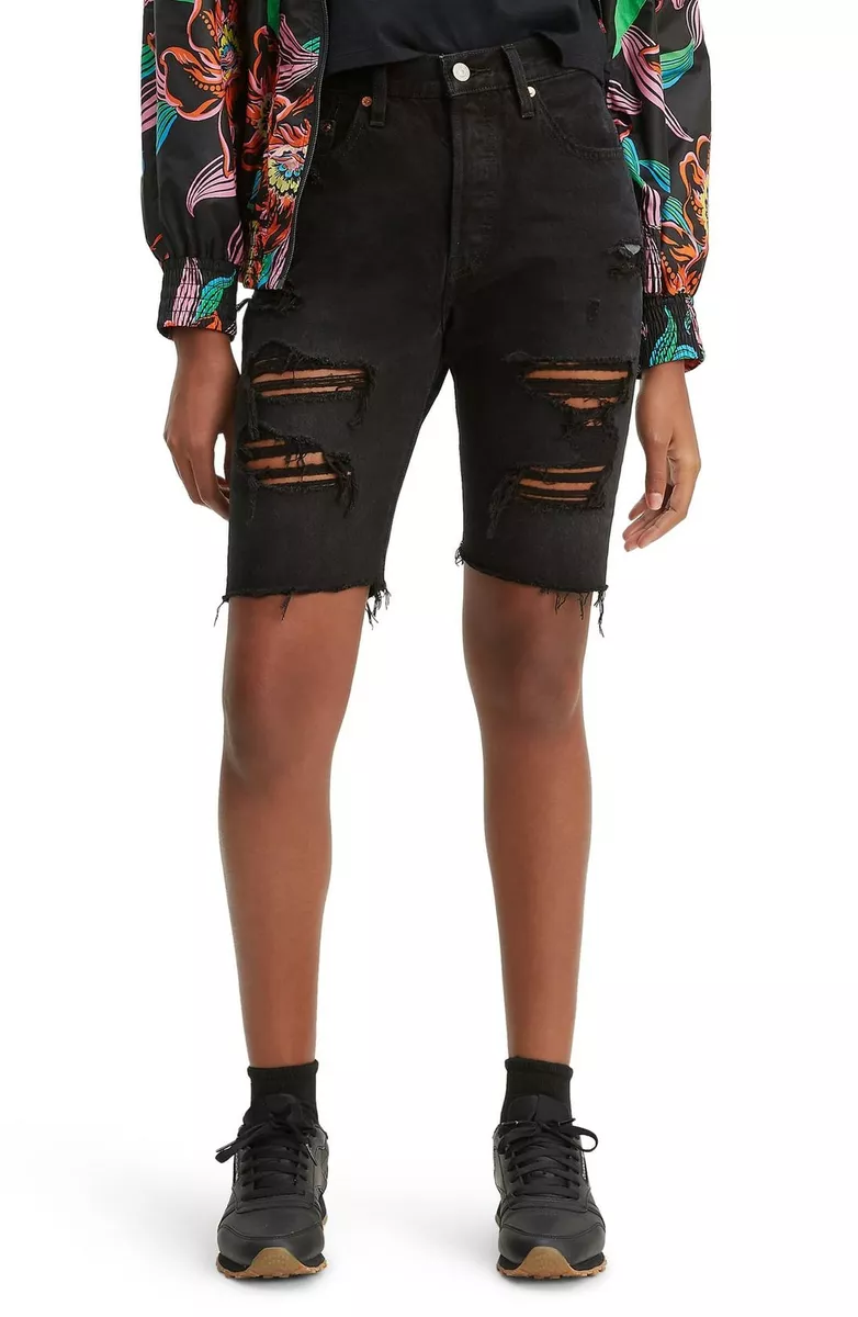 Levis 501 on sale ripped slouch shorts