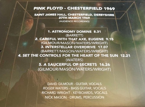 Pink Floyd - To Control Space - LIVE Chesterfield 1969 - NEW CD (2025) - Picture 4 of 5