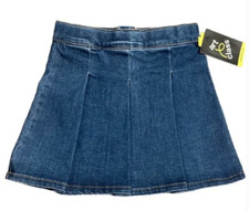 NEW Art Class Girl's Medium Indigo Pleated Denim Skirt Size Medium 7/8