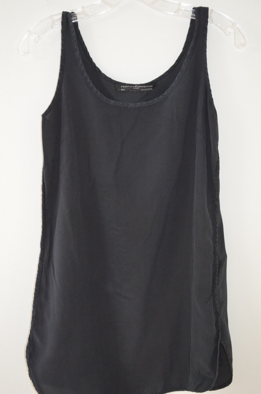 Peruvian Connection Black 100% Silk Sleeveless Tu… - image 6