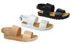 New Girls Open Toe Double Bands Casual Slingback Platform Flat Sandals-(Vicki-K)