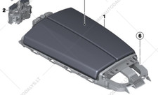 BMW 6er (F06) 11 - 17 OEM Mittelkonsole Armlehne Abdeckung 51169241718 Leder
