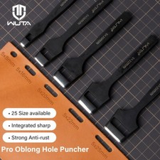 WUTA Leather Belt Hole Puncher Oval Hole Strap Watch Band Flat Punches tools