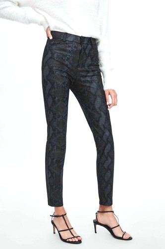 ZARA Snakeskin Trousers sz XS Crop 