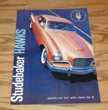 Original 1957 Studebaker Hawk Sales Brochure 57 Golden Silver