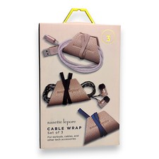 Nanette Lepore Cable Wrap Home Tech Accessories Organizer Metallic Gold