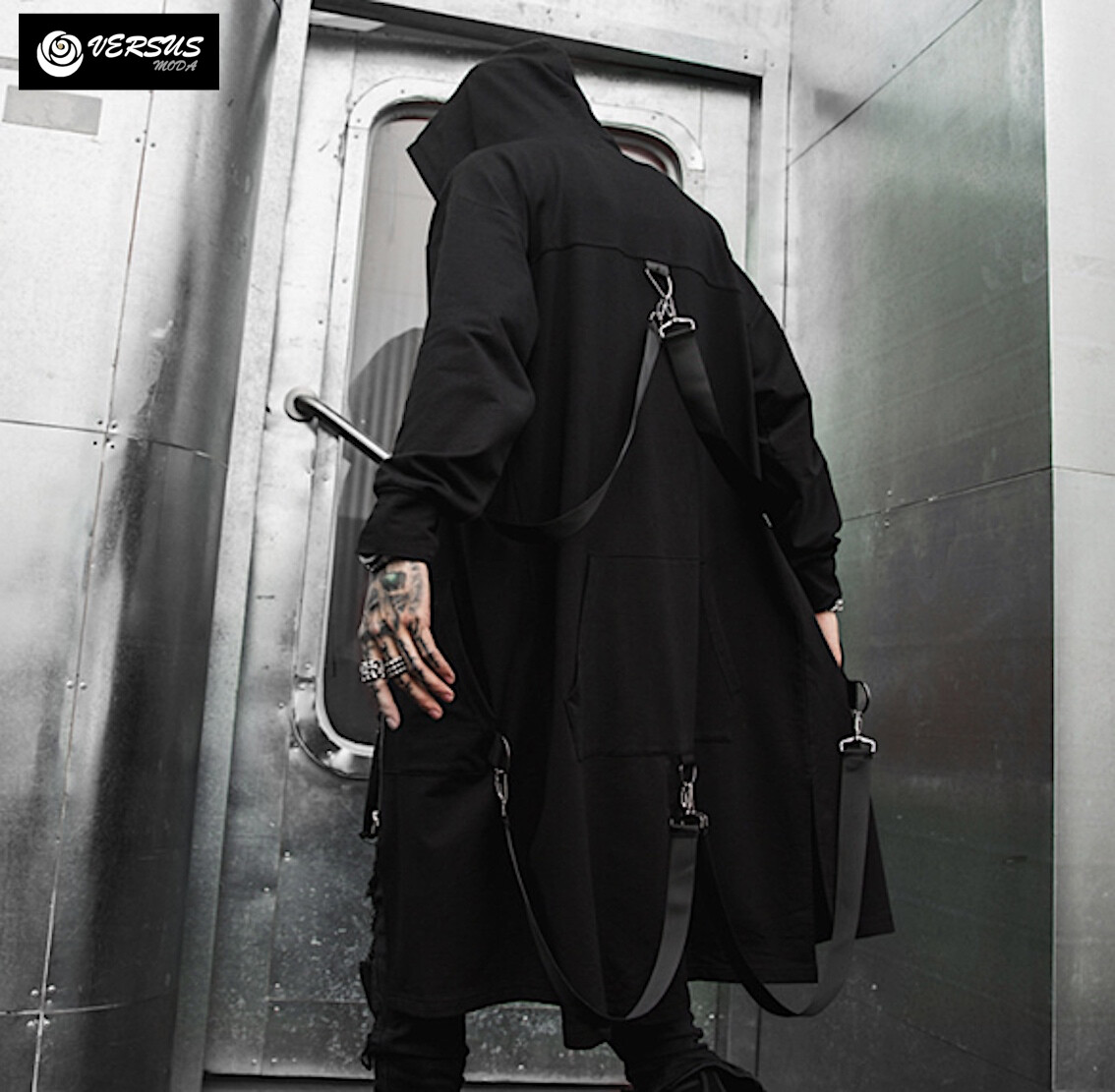 Veste Homme Sweat-Shirt Long Rock à Capuche avec Unisexe ROCK004