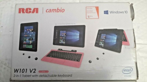 RCA w101v2 cambio tablet keyword 32gb 2gb quad core Wi-Fi tablet wondows 10 pink - Picture 2 of 12