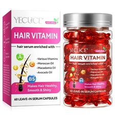 60 LEAVE ON SERUM HAIR VITAMIN CAPSULES  Moroccan oil Vitamins A, B5, C, and E