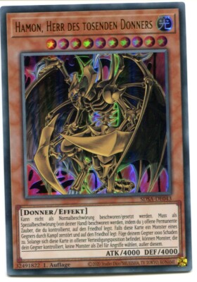 Yu-GI-OH Hamon Herr des Tosenden Donners Ultra Rare SDSA-DE043 NEU!