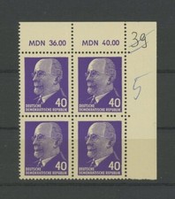 DDR ULBRICHT 936 X x I OR2 ER-4er-BLOCK o.r. ** postfrisch m5343