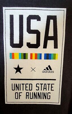 cadena alquiler Fanático NWT 2XL Adidas Store Exclusive T-Shirt &#039;United States of Running&#039;  Black / White | eBay