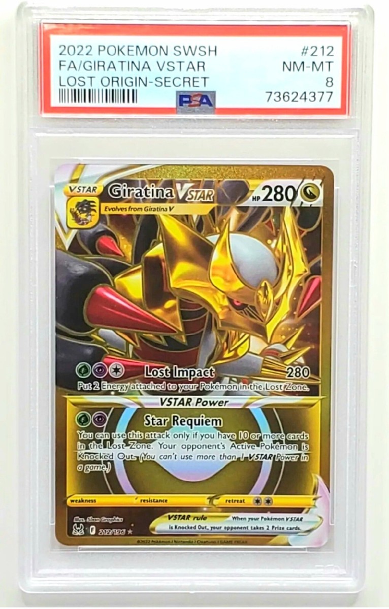 Pokémon TCG [PSA 8] Giratina Vstar (Secret Rare) 212/196