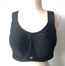 Livi Active Max Support Sports Bra 42DD Underwire Padded/lined Black Adjustable