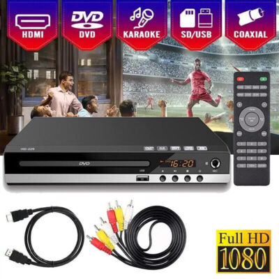 1080p DVD Player All Region Free DVD CD USB Player with HD+RCA Output US