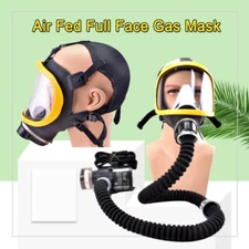 Electric Full Face Gas Mask Respirator System Constant Flow Supplied Air Fed