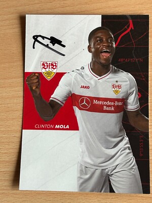 Clinton Mola VfB Stuttgart Autogrammkarte original signiert #S12644