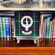 MacIntyre / MacIntire Framed Scottish Clan Tartan Badge Crest