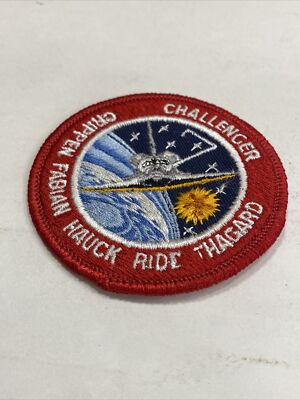 NASA STS-7 Space Shuttle Challenger 1983 4'' Iron On Patch Sally Ride Crippen