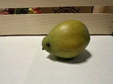 Enesco 2009 Home Grown Fruit Figurine Green Pear Hen Chick Bird Farm