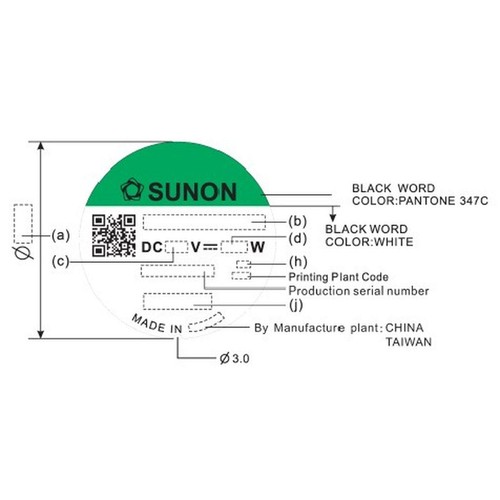 Fan 12V DC 1,24W 92x92x25mm 67,1m³/h 2400U/Min 67,1m³/h Sunon EE92251S31000U999 - Picture 4 of 4