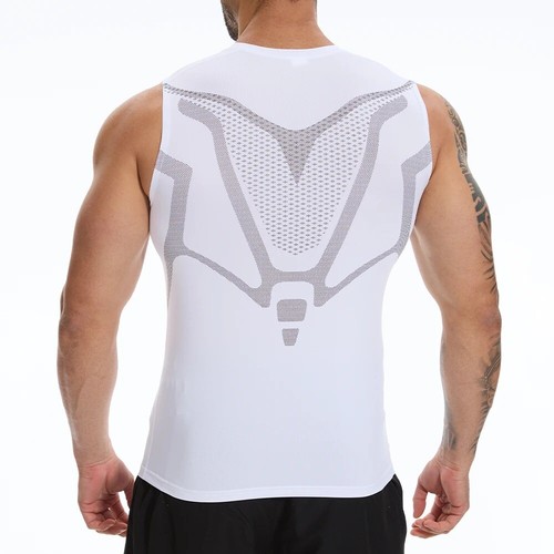 Men's Seamless Sleeveless Slim Dry Fit Compression Undershirts Workout Tank Tops - Picture 10 of 16