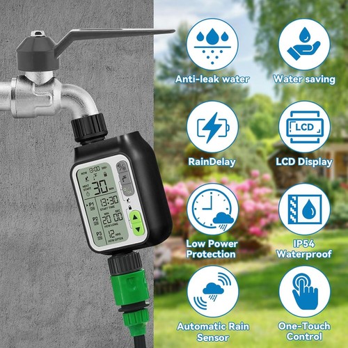 Durable Hose Water Timer – 3 Customizable Programs, Rain Pause, Easy LCD Display - Picture 6 of 7
