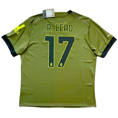 2022/23 AC Milan Third Jersey #17 R. LEAO XL Puma ROSSONERI Soccer