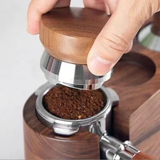 51/53/58/mm Walnut Coffee Tamper Coffee Powder Hammer Espresso Distribution Tool