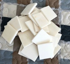 22pcs white Smooth Buffalo Bone Flat Blank Slice 30x30x4mm