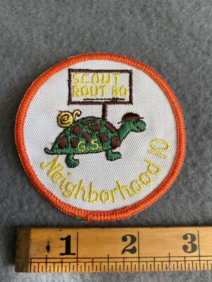 Vintage Girl Scout Patch Scout Rout 80 Neighborhood 10 Turtle Snail B3